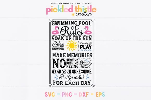 Download Swimming Pool Rules SVG Summer - Swimming Collection