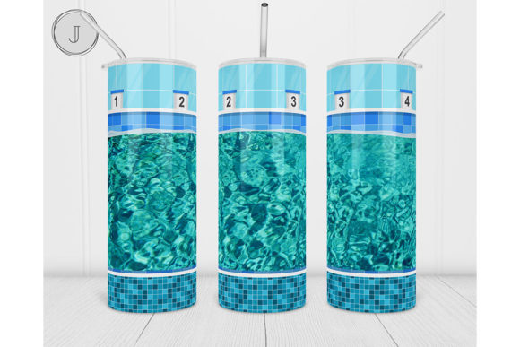 Download 20oz Swimming Pool Tumbler Summer Wrap - Swimming Collection